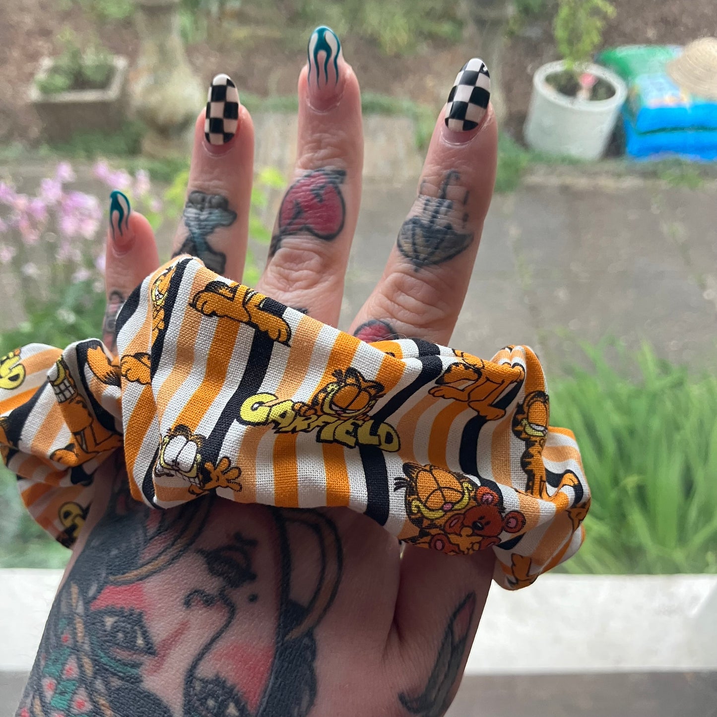 Cartoon Cat Scrunchie