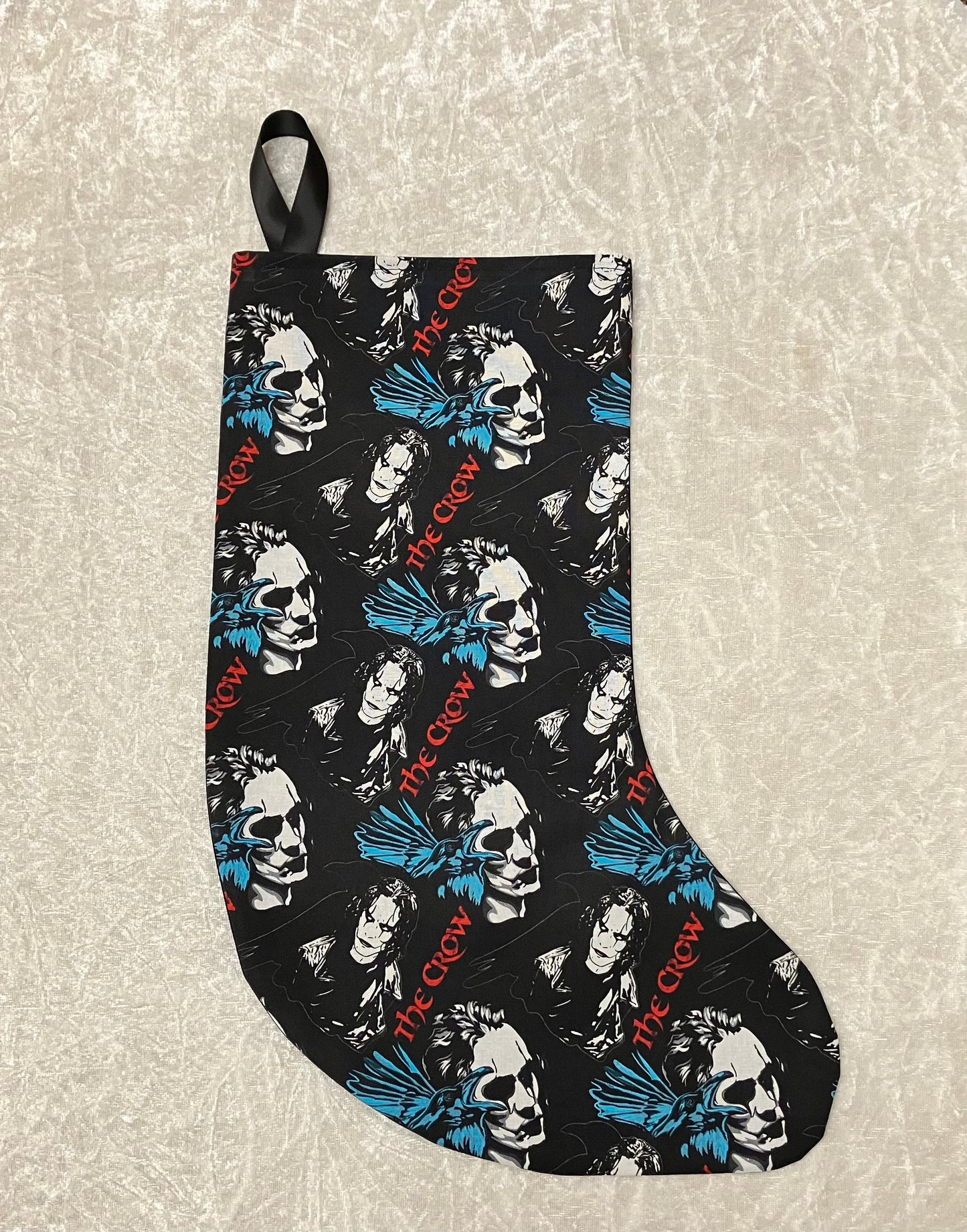 Crow Horror Christmas Stocking