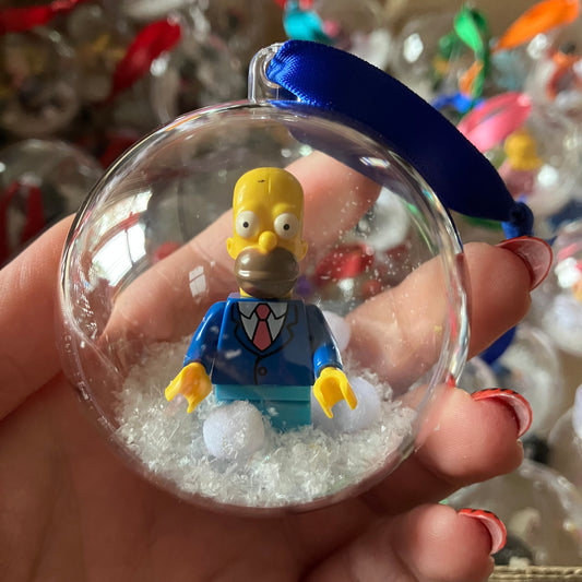 Yellow Cartoon Christmas Bauble