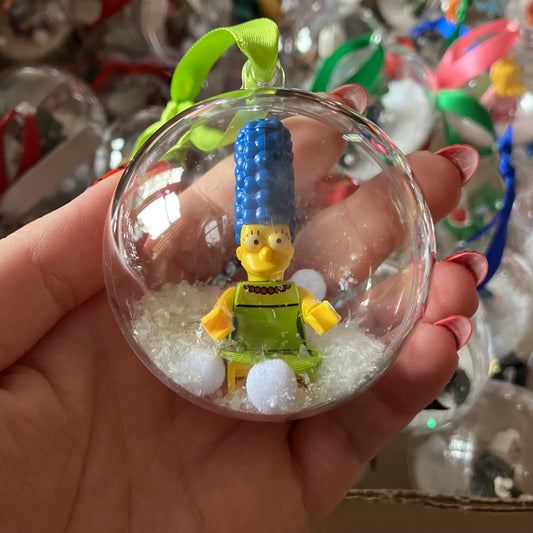 Yellow Cartoon Christmas Bauble