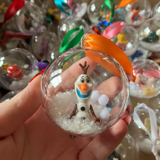 Cartoon Snowman Christmas Bauble