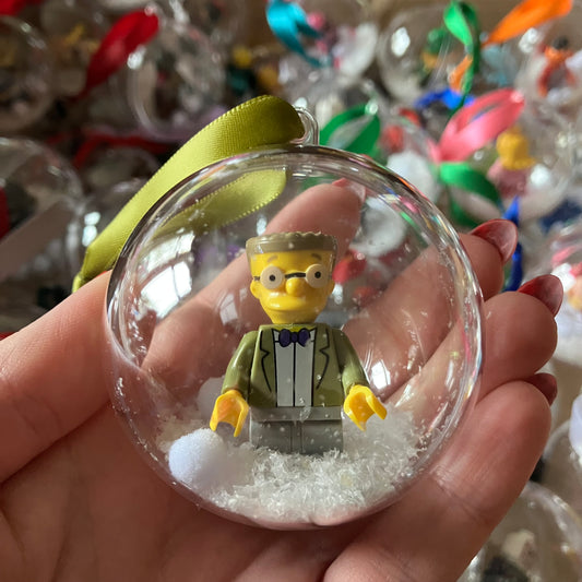 Yellow Cartoon Christmas Bauble