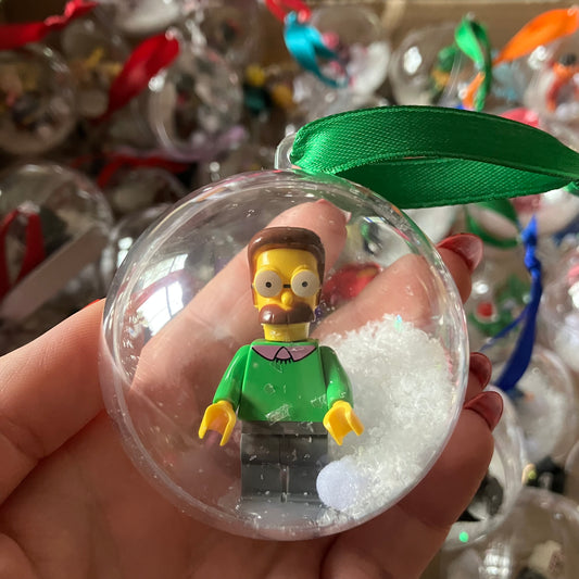 Yellow Cartoon Christmas Bauble
