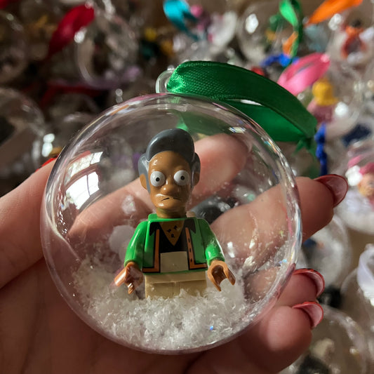 Yellow Cartoon Christmas Bauble
