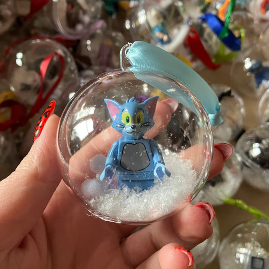 Cartoon Cat Christmas Bauble