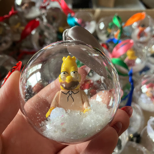 Yellow Cartoon Christmas Bauble