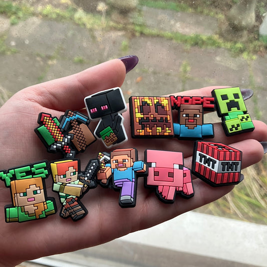 Mine Game Shoe Charms