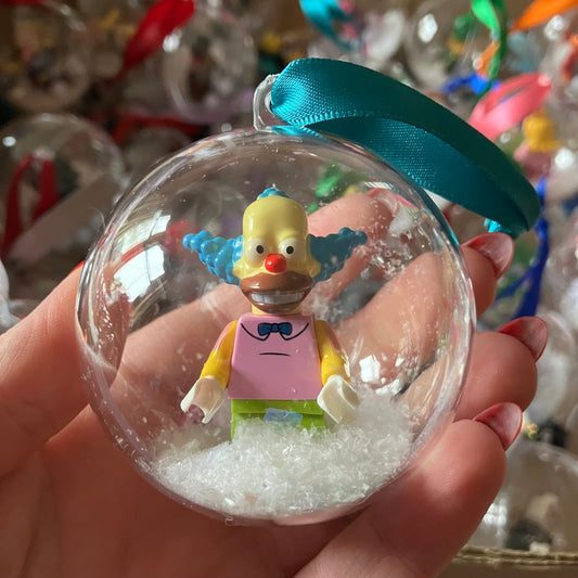 Yellow Cartoon Christmas Bauble