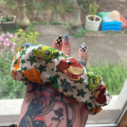 Cartoon Dinosaur Scrunchie