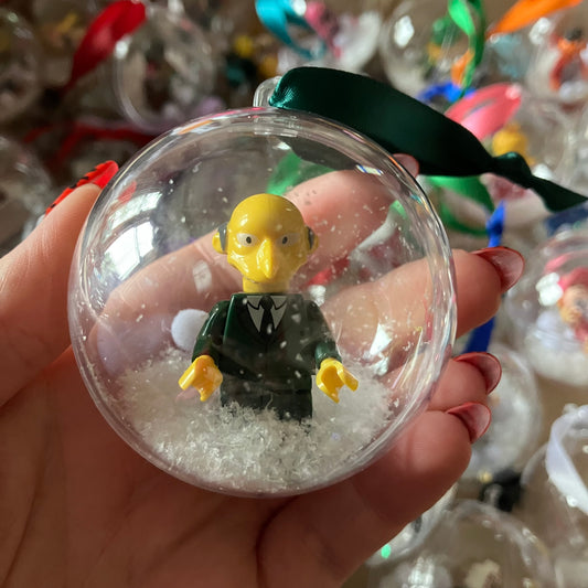 Yellow Cartoon Christmas Bauble