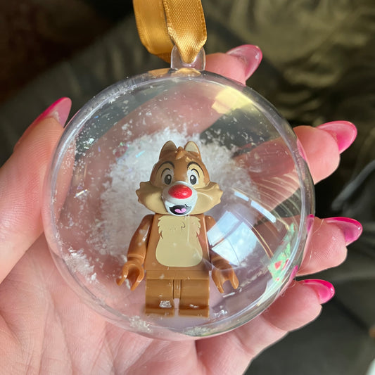 Cartoon Chipmunk Christmas Bauble