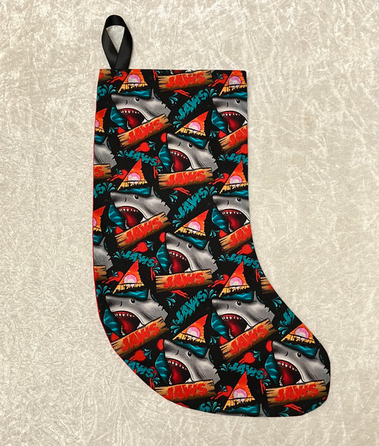 Horror Shark Christmas Stocking