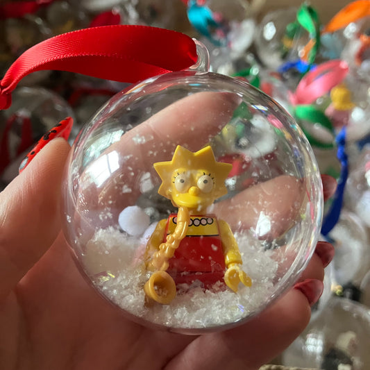Yellow Cartoon Christmas Bauble