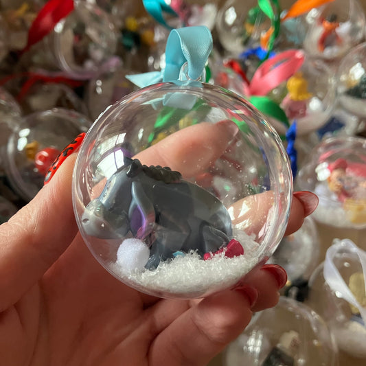 Cartoon Donkey Christmas Bauble