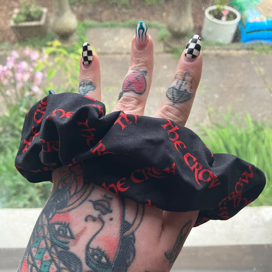 Horror Crow Scrunchie