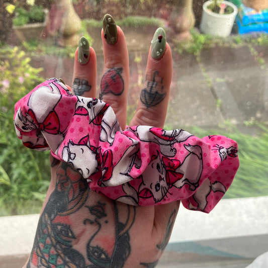 Cartoon Cat Scrunchie