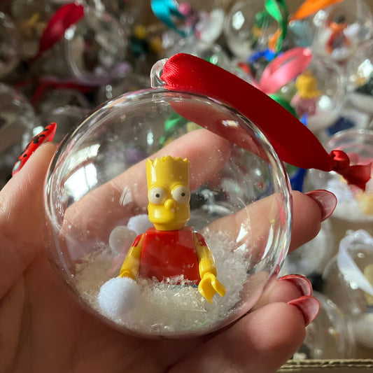 Yellow Cartoon Christmas Bauble