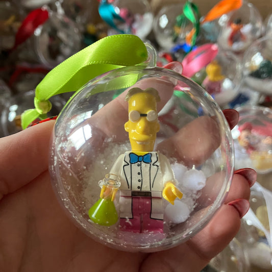 Yellow Cartoon Christmas Bauble