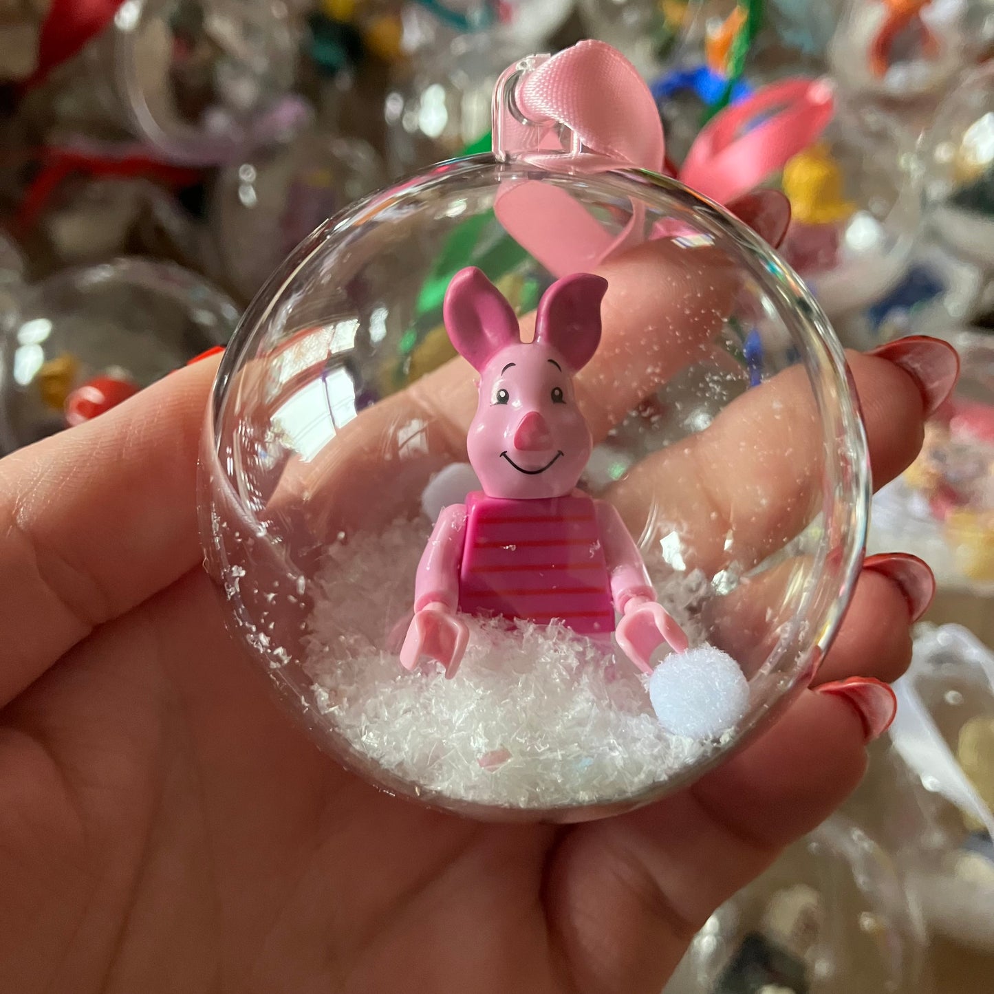 Cartoon Pig Christmas Bauble