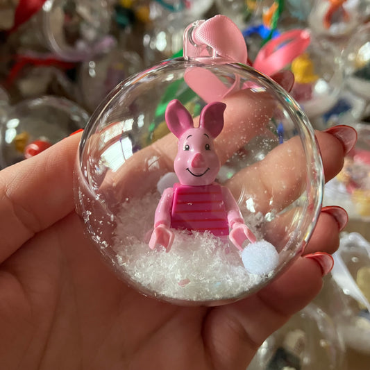 Cartoon Pig Christmas Bauble