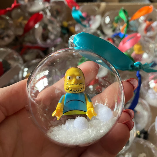 Yellow Cartoon Christmas Bauble