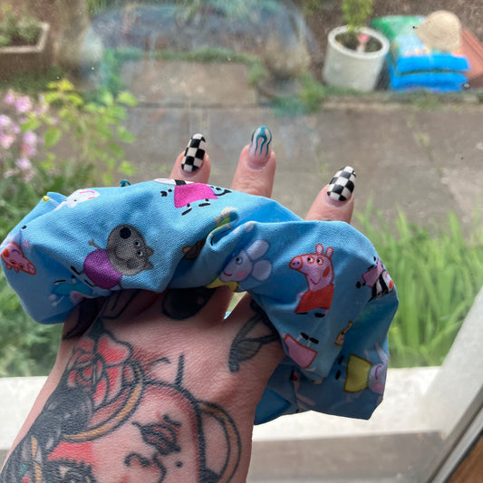 Cartoon Pig Scrunchie