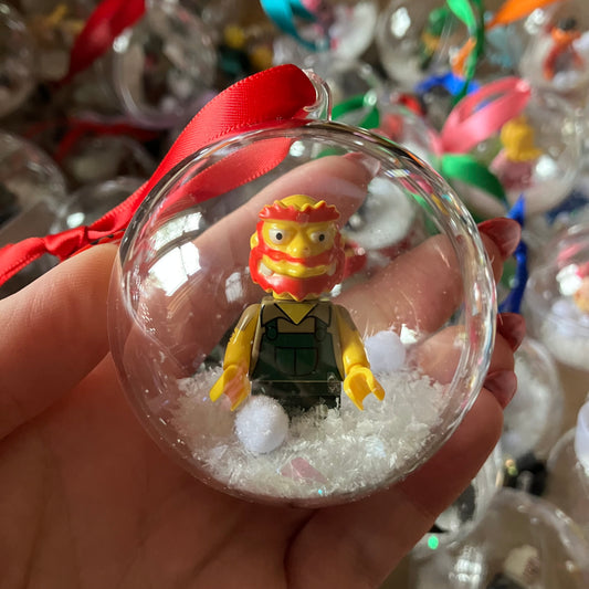 Yellow Cartoon Christmas Bauble