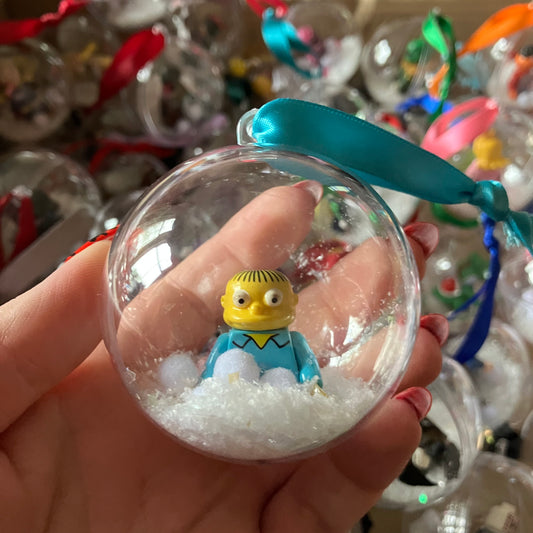 Yellow Cartoon Christmas Bauble