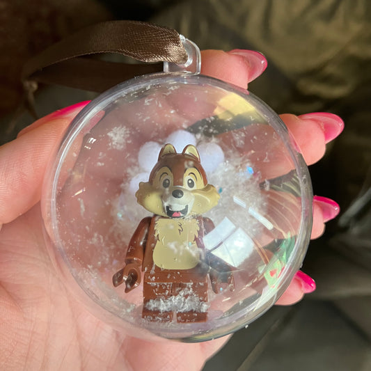 Cartoon Chipmunk Christmas Bauble
