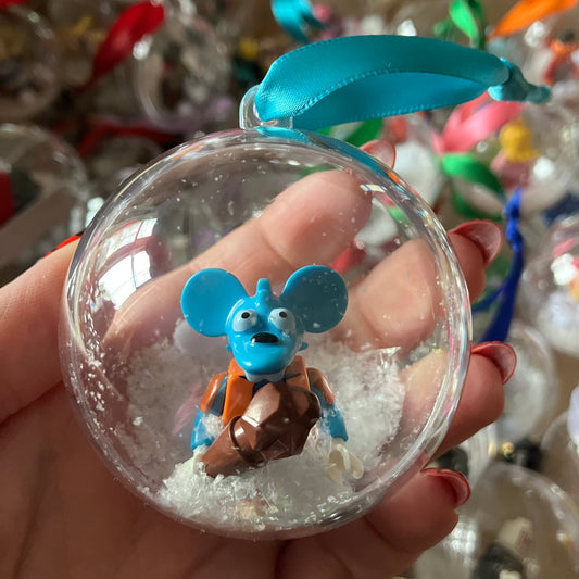 Yellow Cartoon Christmas Bauble