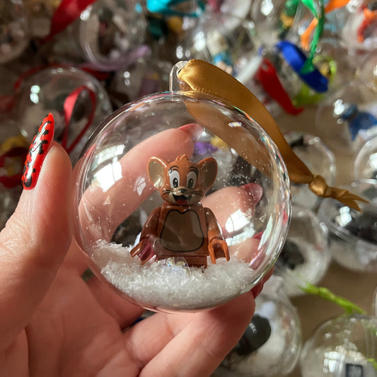 Cartoon Mouse Christmas Bauble