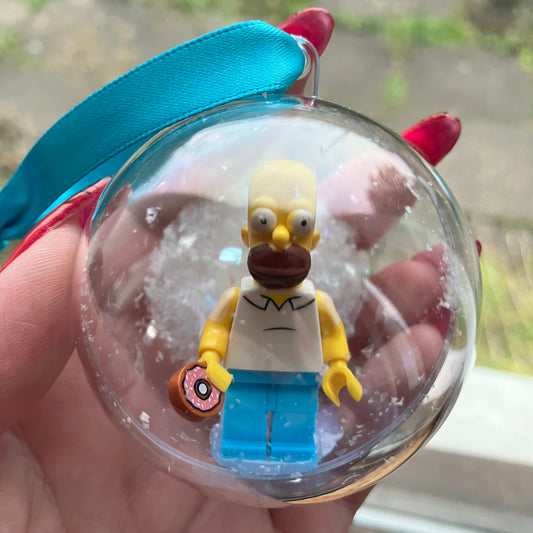 Yellow Cartoon Christmas Bauble