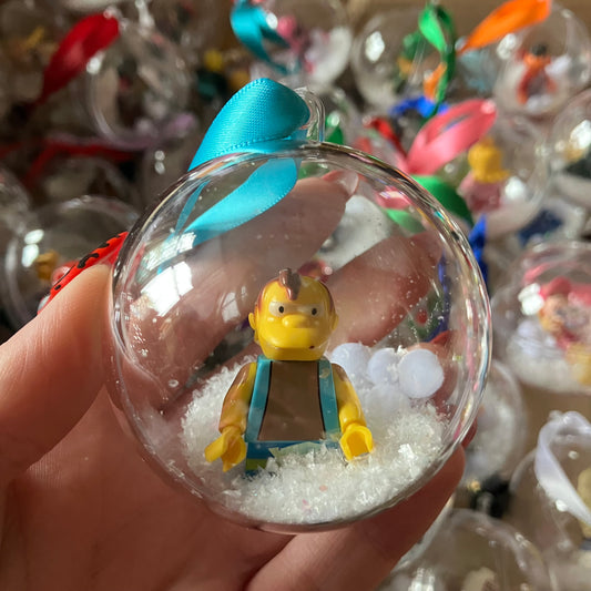 Yellow Cartoon Christmas Bauble