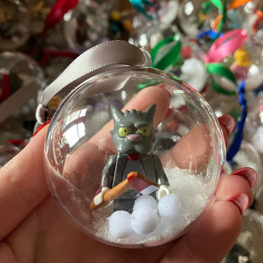 Yellow Cartoon Christmas Bauble