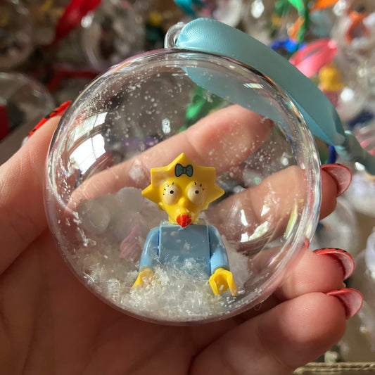 Yellow Cartoon Christmas Bauble